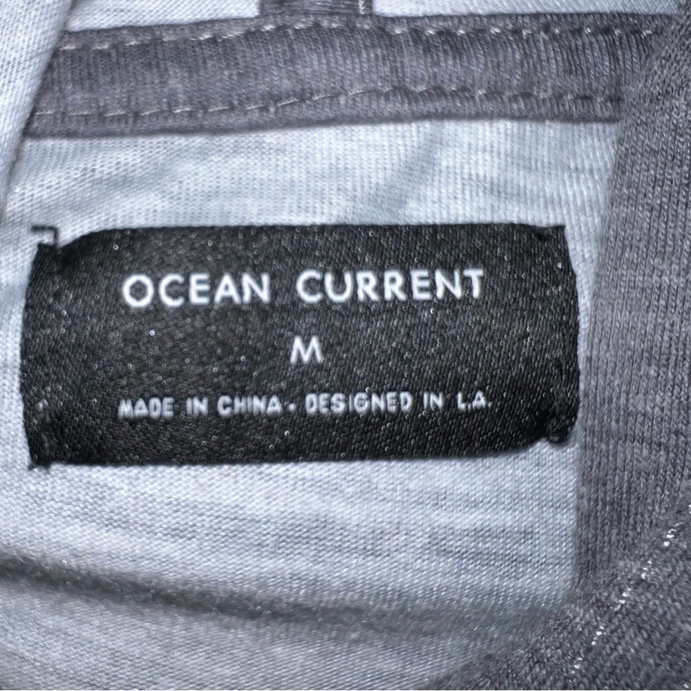 Ocean Current Gray Ombré Gradient Hoodie Boys Medium Long Sleeve Surf Style - Picture 3 of 9